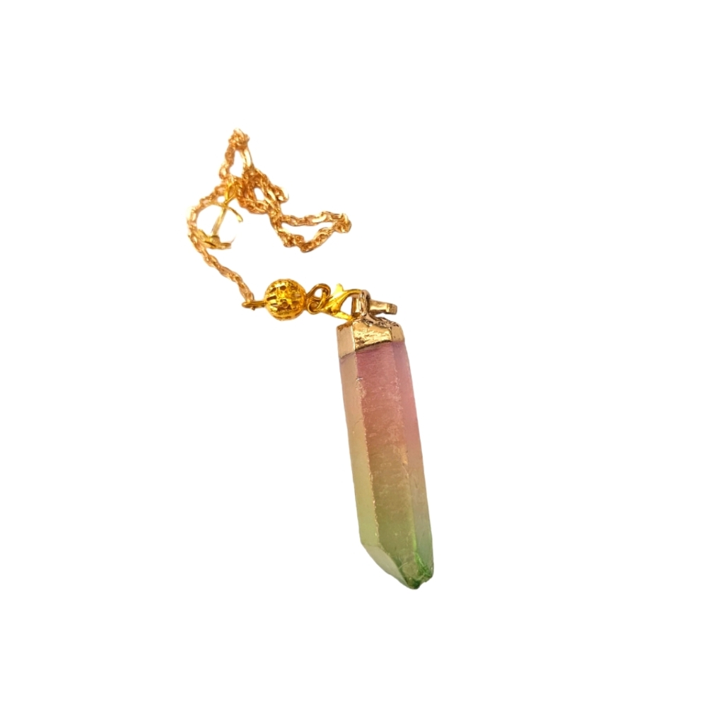 Watermelon Quartz Pendulum - Picture 3 of 7